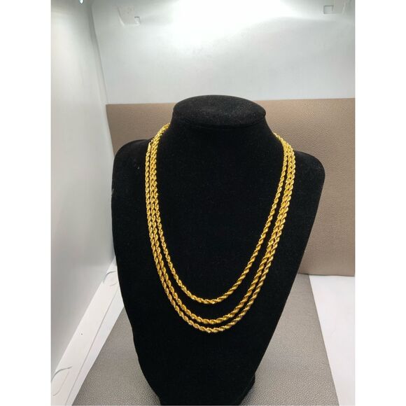 18k Yellow Gold Plated Rope Chain-one chain - Picture 2 of 7